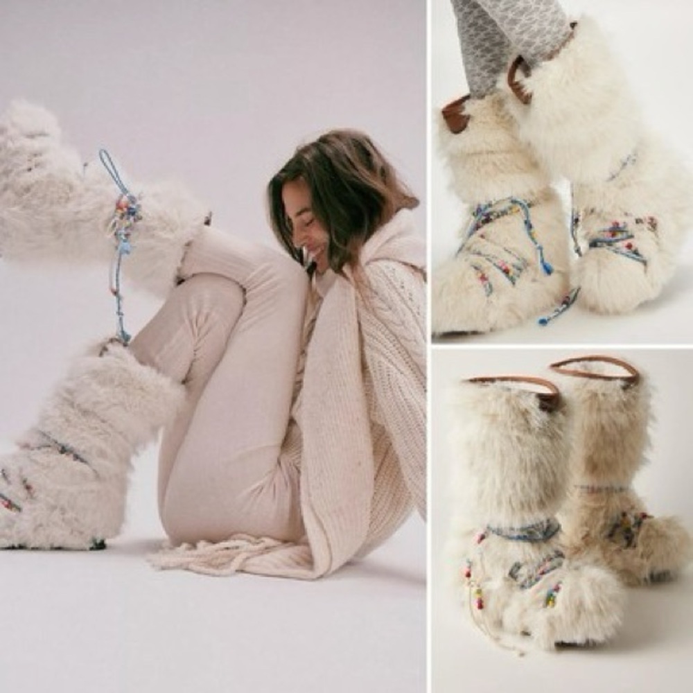 Apres All Day Beaded Boots - Free People Fur Boots - Picture 6 of 12